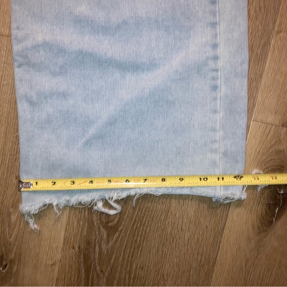 Missguided + Blue Flare Wide-Leg Jeans | Size 8 | Raw Hem Jeans | Y2K - Picture 10 of 12